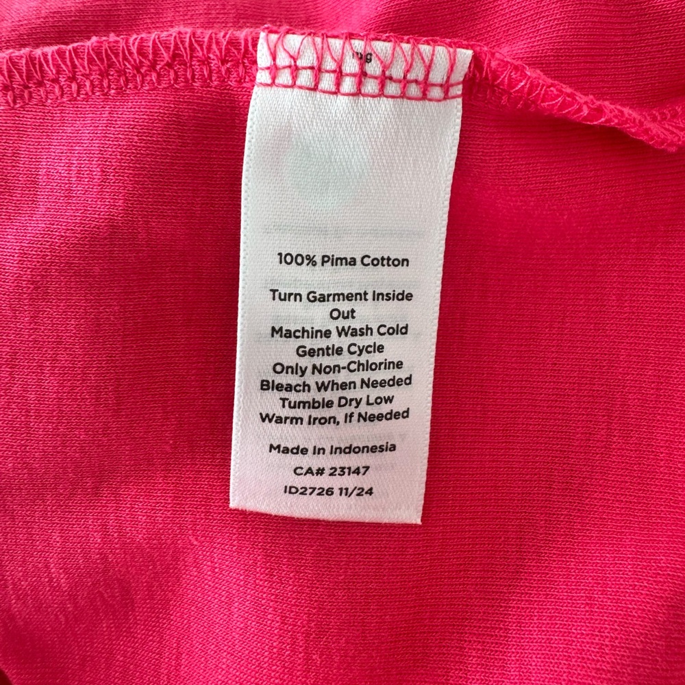 NWT Talbots Tee Pink Short Sleeve 100% Pima Cotton SMALL PETITE Top Shirt Soft - Picture 8 of 8